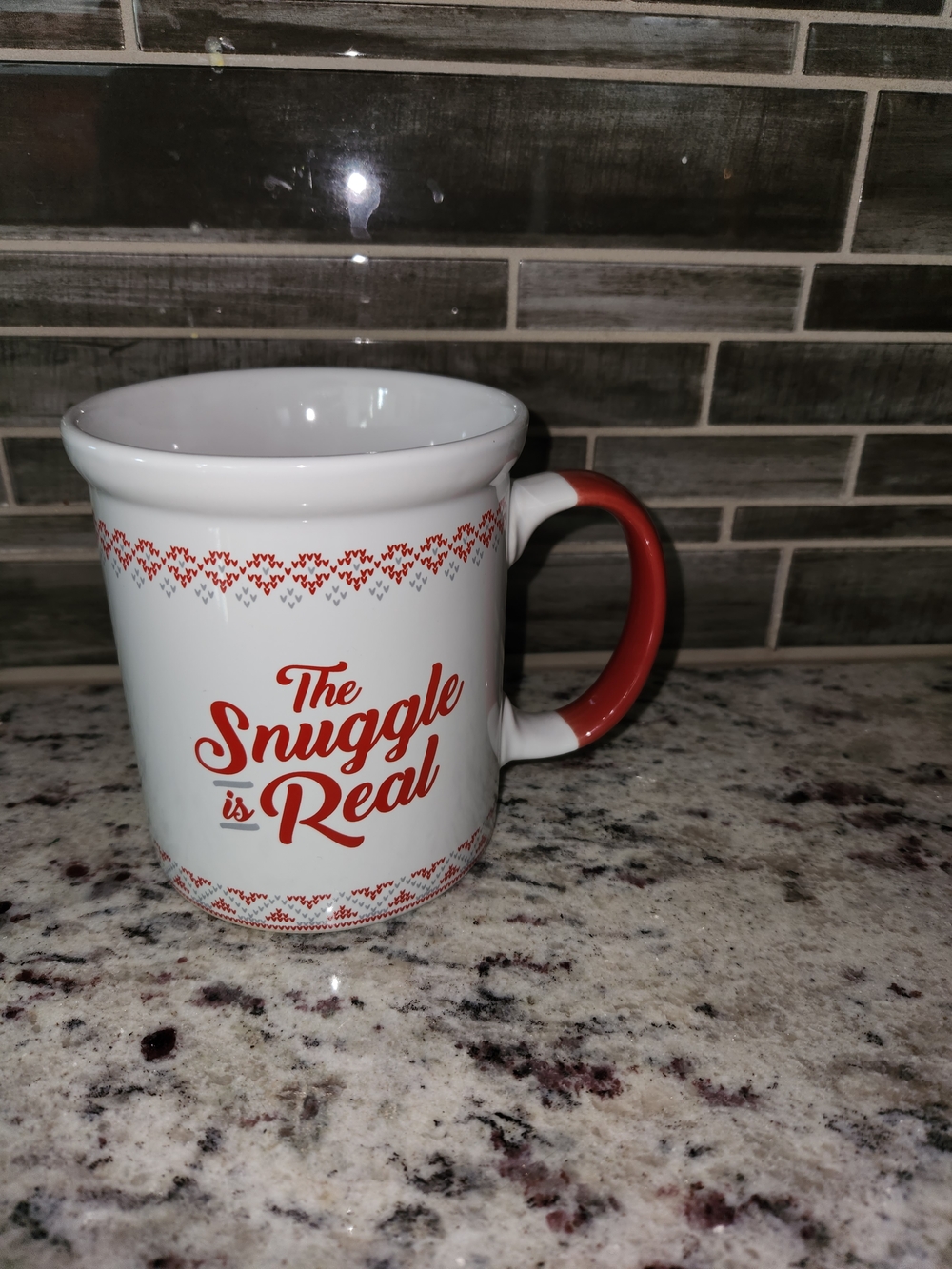 Red 'The Snuggle is Real' Ceramic Mug